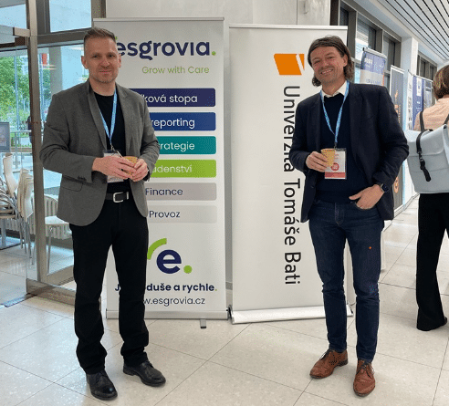 Jiří Staník, spoluzakladatel esgrovia, na konferenci s Univerzitou Tomáše Bati ve Zlíně